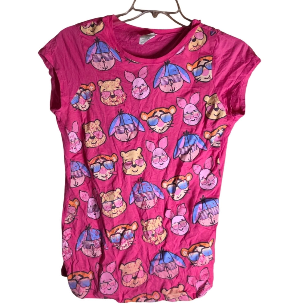 Disney Winnie the Pooh Graphic Tee Pink | Kids XL | 100% Cotton